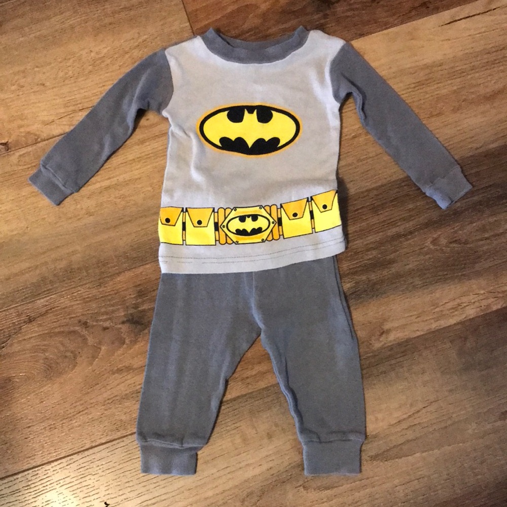 3/$10 Kids Batman Pajama Set - Gray and Yellow